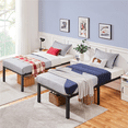thumbnail image 3 of Yaheetech Metal Platform Bed Frame with Steel Slat Support, Twin, Black, 3 of 9