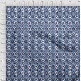 thumbnail image 4 of oneOone Silk Tabby Dark Blue Fabric Abstracts Craft Projects Decor Fabric Printed By The Yard 42 Inch Wide, 4 of 5