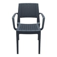 thumbnail image 3 of Compamia Capri Patio Dining Arm Chair in Dark Gray, 3 of 11