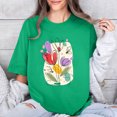 thumbnail image 4 of RKSTN Hauts d'Été pour Femmes 2024 Décontractés Coupe Ample Polyvalents T-Shirts Graphiques Mode à Imprimé Floral Respirants Manches Courtes Col Rond T-shirt Blouses, Cadeaux de la Fête des Mères, 4 of 5