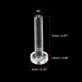 thumbnail image 2 of Unique Bargains M2x12mm Plastic Phillips Bolts PC Pan Head Machine Screws Transparent 50 Pack, 2 of 5