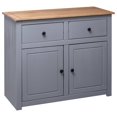 thumbnail image 3 of vidaXL Sideboard Grey 93x40x80 cm Solid Pinewood Panama Range, 3 of 5
