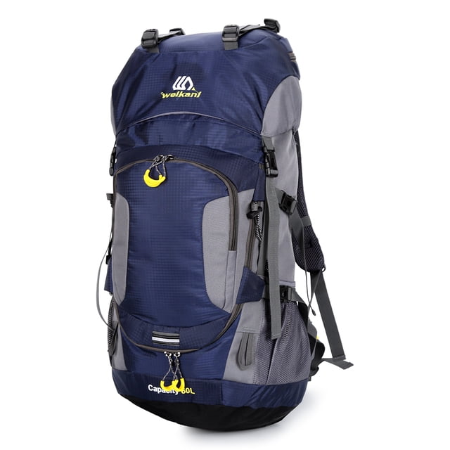 Sac à Dos de Randonnée Imperméable 60 L Camping Alpinisme Cyclisme Sac à Dos Sac de Sport Extérieur avec Housse de Pluie