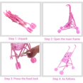 thumbnail image 4 of HLONK Poupée Bébé avec Ensemble de Chariot Poussette pour Poupée Jouet Jeu d'Imitation Ensemble de Jouets pour Enfants, 4 of 7
