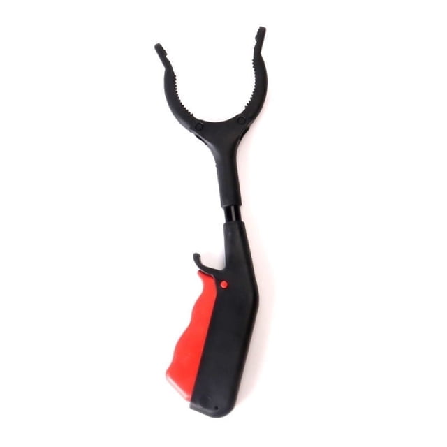 EASTIN Outil de Préhension avec Poignée Ergonomique et Conception Antidérapante, Doté d'Une Tête Rotative à 360 Degrés et de Mâchoires Antidérapantes Dentelées. l'Outil Est Noir avec accents Rouges, Conçu pour Ramasser les Déchets, Manipuler des Pièges à Souris Ou Récupérer des Objets Sans Se Pencher Ni Filer.