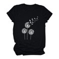 thumbnail image 3 of Birdeem Women Casual T-Shirt Printed Round Neck Short Sleeve Pullover Blouse Tops, 3 of 6