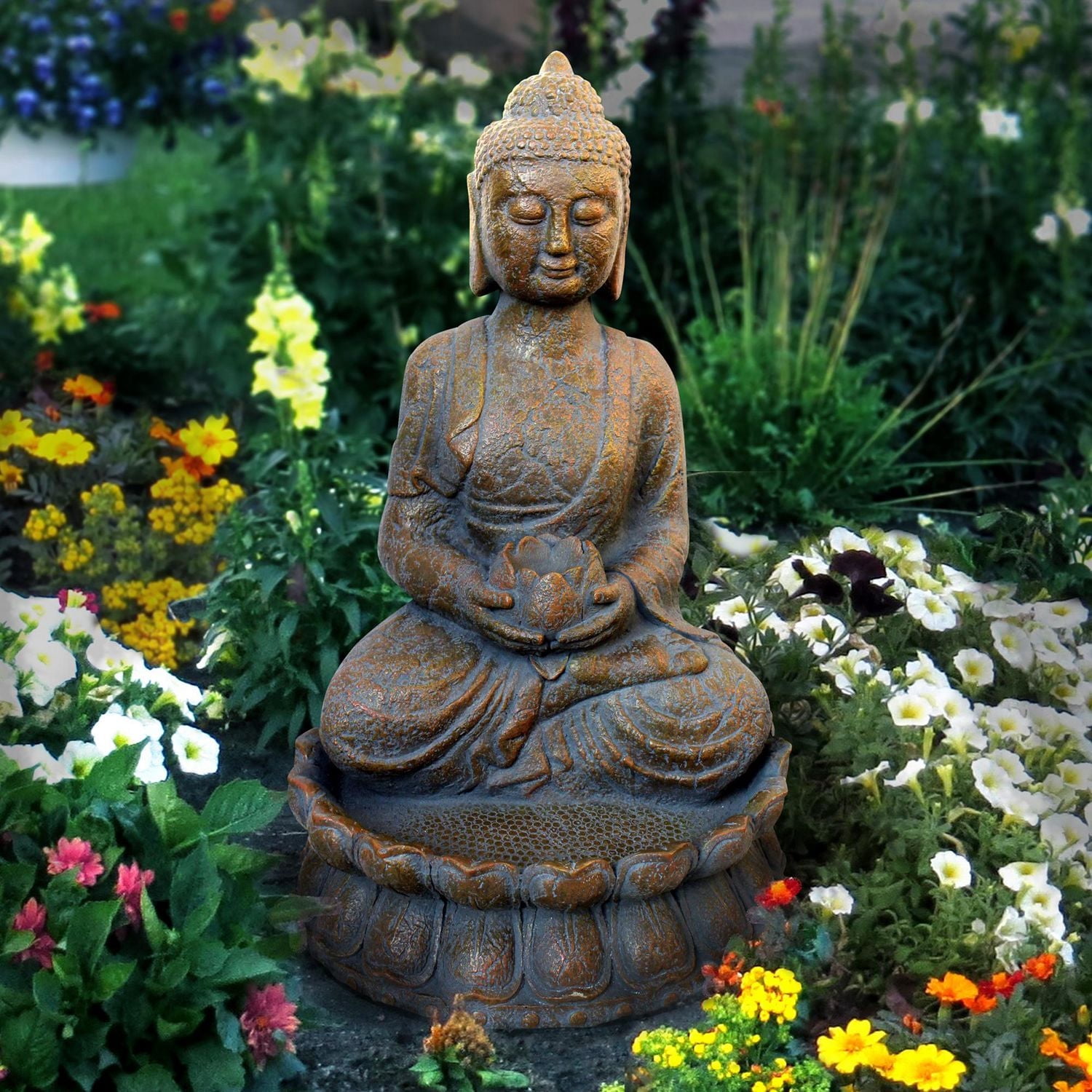 Angelo Décor Statue Bouddha s'asseyant 71cm