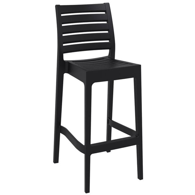Compamia Ares Outdoor Bar Stool - Set of 1, Black