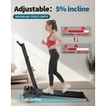 thumbnail image 2 of Walking Pad with Incline, 2.5HP Under Desk Treadmill for Home & Office, 2-in-1 Compact Walking & Jogging Machine with Remote Control & LED Display, 2 of 8