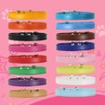 thumbnail image 1 of HEATSHAKING 12Pcs Fashionable Pet Dog Collar PU Material Assorted Colors Neck Accessory, 1 of 8