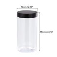 thumbnail image 2 of Uxcell Round Polyethylene Terephthalate Jars Clear Empty Containers with Black Screw Top Lid 4 Pack 17 oz, 2 of 5