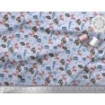 thumbnail image 2 of Soimoi Polyester Crepe Fabric Floral,Fish & Deer Cartoon Fabric Prints by Yard 42 Inch Wide, 2 of 3