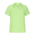 thumbnail image 4 of XMMSWDLA Chemise pour Femmes, T-Shirt Décontracté à Manches Courtes Imprimé à Col Rond Ample pour Femmes Hauts Vert Menthe Hauts d'Entraînement Gym pour Femmes, 4 of 5