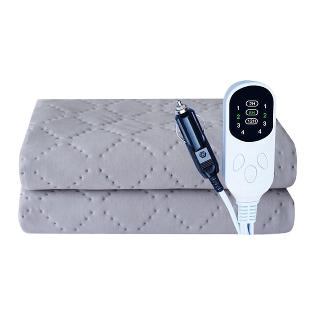 12V Electric Blanket with Adjustable Temperature Control for Single or Double Bed Use