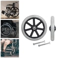 thumbnail image 2 of facefd 2x Front Wheel 8inch Bearing Casters for Wheelchairs Rollators Walkers Gray, 2 of 9