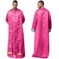 thumbnail image 4 of Moggemol Robe de Clergé d'Église pour Homme avec Étole Costume de Prêtre pour Jeu de Rôle Manches Longues Croix Dorée Soutane Rose P, 4 of 7
