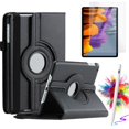 thumbnail image 1 of Rotating Case With Screen protector & Stylus Pen for Samsung Galaxy Tab S10 Lite/ S10 FE/ S9 FE 5G 10.9 Inch/Tab S9 11 Inch Case Tempered Glass Multi-Angle Protective Cover - Black, 1 of 5