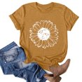 thumbnail image 1 of T-shirts Graphiques pour Femmes, Mode Femmes Nouveau Style T-Shirts à Imprimé Floral Amples à Manches Courtes Col Ras du Cou Blouses d'Été Décontractées Hauts pour Dames, 1 of 6
