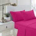 thumbnail image 2 of Martha Collection 1800 Series Embossed Deep Pocket Sheet Set - Super Soft & Wrinkle Free - Luxurious Bed Sheets Set (Twin Extra Long, Hot Pink), 2 of 2
