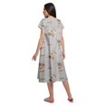 thumbnail image 2 of Moomaya Chemise de Nuit d'Allaitement à Col en V pour Femmes, Imprimée, à Manches Courtes, 2 of 5