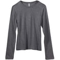 thumbnail image 2 of Bella Canvas Womens Jersey Long Sleeve Tee, S, Deep Heather, 2 of 4