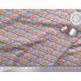 thumbnail image 3 of Soimoi Polyester Crepe Fabric Spider Web & Pumpkin Halloween Print Sewing Fabric Yard 52 Inch Wide, 3 of 3