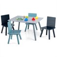 thumbnail image 1 of Gymax 5 Piece Kids Wooden Activity Table and 4 Chairs Play Set Gift w/ Building Blocks, 1 of 9