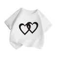 thumbnail image 3 of HNMKIU T-Shirt Graphique Tendance pour Filles Col Rond Manches Courtes Haut d'Été Décontracté pour Enfants, 3 of 5