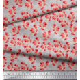 thumbnail image 2 of Soimoi Gray Rayon Fabric Artistic Floral Print Sewing Fabric Yard 56 Inch Wide, 2 of 5