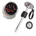 thumbnail image 2 of 52mm Marine Boat Car Fuel Level Gauge With 100-300mm Fuel Level Sensor 0-190ohm Oil Tank Level Indicator Meter Red Backlight ,Easy to Install, 2 of 8