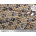 thumbnail image 3 of Soimoi Polyester Crepe Fabric Lotus & Dog Face Printed Fabric 1 Yard 42 Inch Wide, 3 of 5