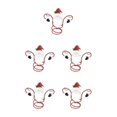 thumbnail image 1 of Wweixi Functional Accessories Christmas Wine Bottle And Glass Holder Versatile red hat 5Set, 1 of 6