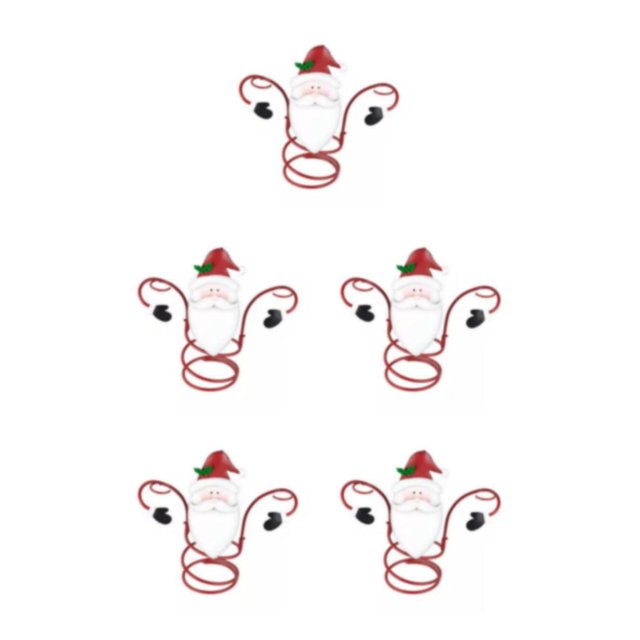 Wweixi Functional Accessories Christmas Wine Bottle And Glass Holder Versatile red hat 5Set