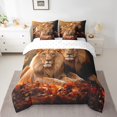 thumbnail image 2 of YST 7Pcs African Lion Bedding Set, Tropical Botanical Comforter & Duvet, Queen Size (7 Count), 2 of 4