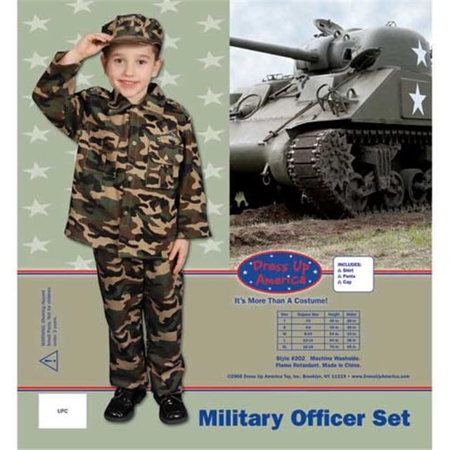 Dress Up America Ensemble de Déguisement d'Armée de Luxe Moyen 8-10 202-M