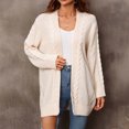 thumbnail image 4 of Pompotops Mode Femmes Décontracté Manches Longues Long Manteau Chandail Cardigan Blouse Hauts Liquidation, 4 of 7
