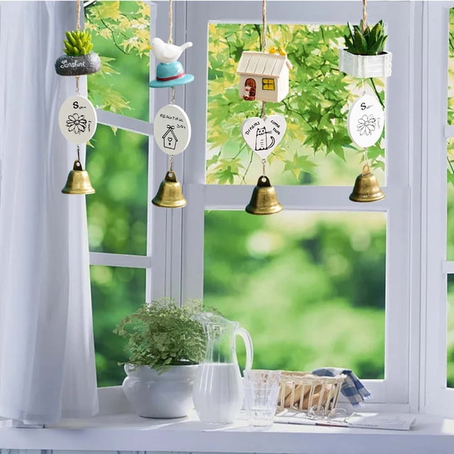 Vaidha Carillon Éolien de Cabane Maison Tenir Porte Ornements Mini Pendentif Résine
