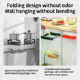 thumbnail image 4 of Oleegame 1PC Spoon And Lid Rest House Garbage Rack Foldable Plastic Bag Bracket Trash Can Support Shelf Wall Mounted Garbage Bag Bracket Plastic White, 4 of 8