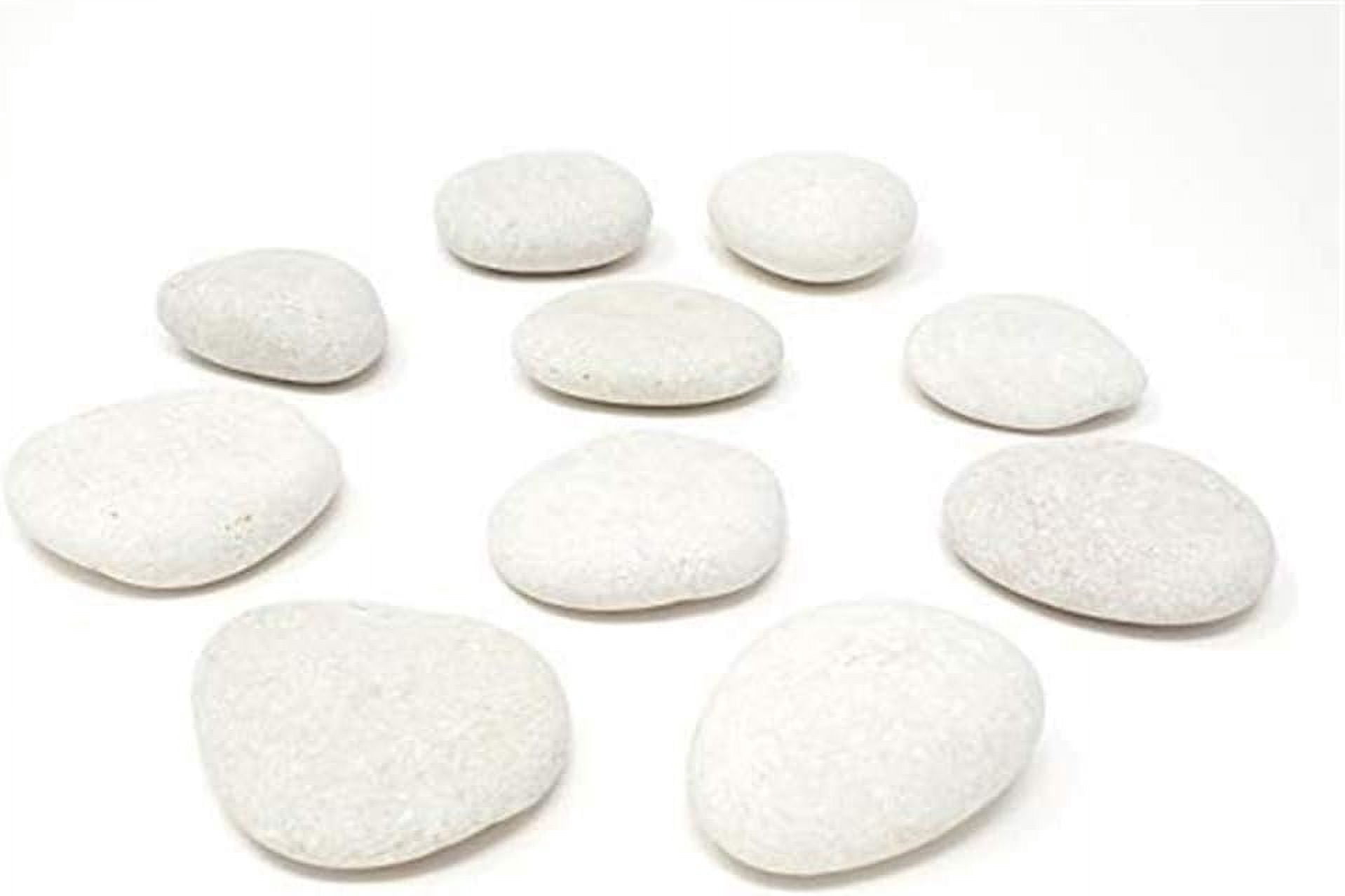 LAICAIW White Rocks for Painting,10 Big Rocks, 2-3.5 Inch Flat Smooth Stones Craft Rocks for Rock Painting, Kindness Stones, Painting Favors