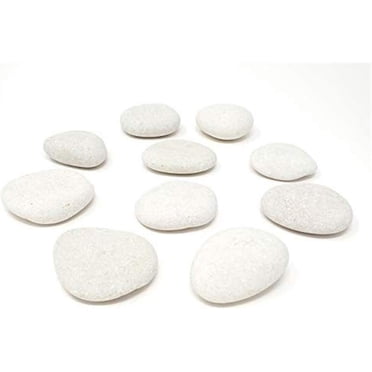 LAICAIW White Rocks for Painting,10 Big Rocks, 2-3.5 Inch Flat Smooth Stones Craft Rocks for Rock Painting, Kindness Stones, Painting Favors