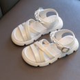 thumbnail image 3 of B91xZ Sandales pour Filles Ballerines Chaussures Enfants, Beige 2.5, 3 of 4