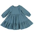 thumbnail image 2 of Petites Filles S'Habillent de 2 à 6 Ans de Coton Confortable et Respirant Robe d'Hiver Volantée, 2 of 7