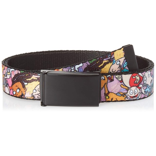 Nickelodeon Big Buckle-Down Web Belt Nick 90's Rewind 1.0", Multicolor, Wide-Fits up to Kids Size 20