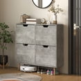 thumbnail image 2 of HOMCOM Armoire à Chaussures avec 4 Tiroirs Basculants et Tablettes Ajustables, Gris, 2 of 10