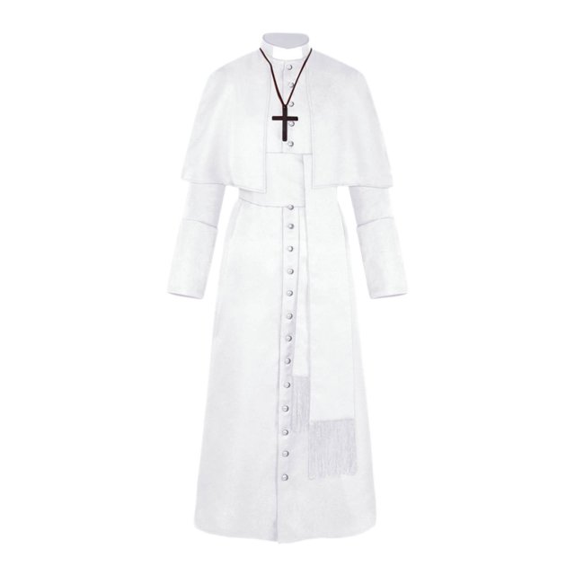2025 Robe Rétro Médiévale de Prêtre Unie Robes pour Femmes à Boutons