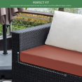 thumbnail image 5 of CHOK 2024 Housses Extensibles pour Coussins de Siège en Cuir PU 1 Pce Canapé Chocolat, 5 of 5