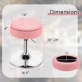 thumbnail image 4 of Costway Set of 2 Adjustable Vanity Stool 360° Swivel Storage Makeup Chair with Tray Pink, 4 of 10