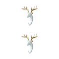 thumbnail image 4 of Wweixi Coat Hooks Easy To Install And Wide Application For Added In Daily Life White gold (deer) 2Set, 4 of 6