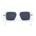thumbnail image 2 of Womens Oversized Rectangle Butterfly Fashion Designer Sunglasses White Black, 2 of 4