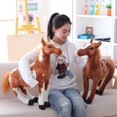 thumbnail image 1 of 3D Simulation Horse Animal Plush Stuffed Doll Kids Toy Room Decor Photo Props, 1 of 10